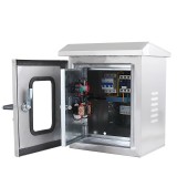 Stainless steel double door fan control box Phase loss protector for rain proof water pump motor Liquid level float switch start