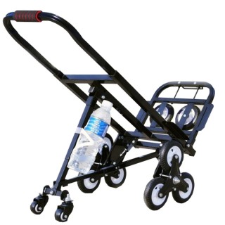 Techtongda Foldable Folding Stair Climbing Hand Truck Luggage Cart Backup Wheels with turning wheel