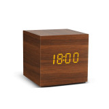 USB/AAA  Clocks LED Wooden Alarm Clock Watch Table Voice Control Digital Wood Despertador Electronic Desktop Table Decor 2022