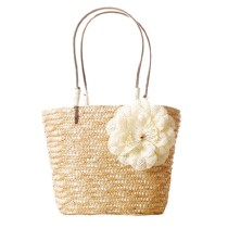 Cheap Women's Bag with Free Shipping Summer Handbags Beach Shoulder Bags Raffia Bags High Quality Natural Wheatgrass Bucket Type