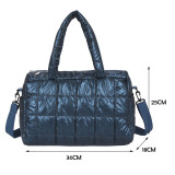 Winter Warm Down Women's Shoulder Bag Nylon Space Cotton Quilted High Capacity Female Crossbody Bags for Women Satchel Handbags