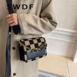 SWDF New Luxury Designer Small Nylon Shopper Shoulder Crossbody Sling Bags for Women 2022 Woman Branded Trending Chain Handbags