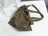High Quality New Design Girls Shopping School Books Trip Bag Fashionable Leopard Pattern Ladies Canvas Shoulder Bag Bolsa Tela