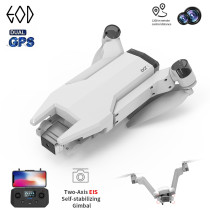2022 New GPS Drone Professional Aerial HD Dual Camera EIS 2-Axis Gimbal V-type Double Rotor 30mins Long-Endurance RC Aircraft