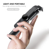 COOL DIER  2022 Wireless bluetooth selfie stick Foldable mini tripod With Fill Light bluetooth shutter For Smartphone