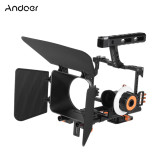 Andoer C500 Camera Camcorder Video Cage Rig Kit Matte Box+Follow Focus+Handle Grip for Sony A7S/A7/A7R ILDC Camera