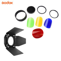 Godox BD08 Barn Door Honeycomb Grid & 4 Color Gel Filters Kit for Godox AD400PRO Outdoor Flash Strobe Light Monolight Speedlite