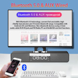 LED Soundbar TV Bluetooth Speaker Portable Wireless Speakers USB Clock Powerful High BoomBox Bass Sound Bar AUX HIFI TF FM Radio