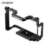 Andoer Camera Cage Aluminum Alloy with 1/4 Inch + 3/8 Inch Screw Holes Dual Cold Shoe Mount for Canon 5DS 5DR 5D Mark IV/III/II