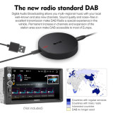 DAB+008 DAB+ Box Car Radio Tuner Receiver Digital Audio Broadcasting Receiver Box Car Stereos for Car Radio Android 5.1and Above