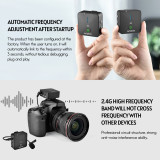 RU Andoer MX5 2.4G Wireless Recording Microphone Transmitter Receiver Clip-on Lavalier Mic for Smartphone DSLR Camera Vlog Video