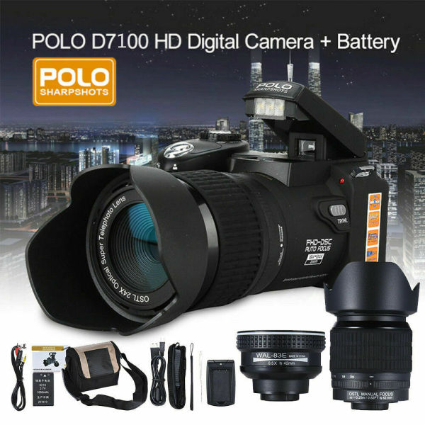 D7100 Camaras HD 33MP 3  LCD 24X ZOOM LED Digital DSLR Camera Photo Camcorder camera profissional digital camera