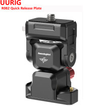 UURIG R082 Mini Monitor Quick Release Mount Adapter Head 1.5KG Payload QR Plate One Key Unlock 1/4inch Interface for Monitor Cam
