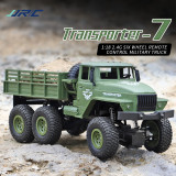 JJRC Q68 Q69 RC Transporter Truck Toy 1:18 2.4G Six-wheel Remote Control Military Truck Car With LED Light Vacuum Anti-skid Tire
