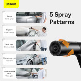 Baseus Car Water Gun High Pressure Spray Wash Gun Sprinkler Cleaner For Auto Home Garden Automotive Cleaning Washer Car Washing