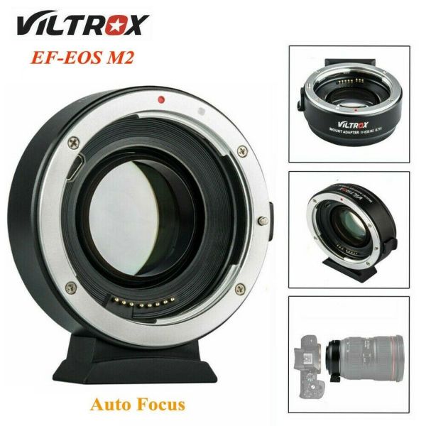 Viltrox EF-EOS M2 AF Auto-focus EXIF 0.71X Reduce Speed Booster Lens Adapter Turbo for Canon EF lens to EOS M5 M6 M50 Camera
