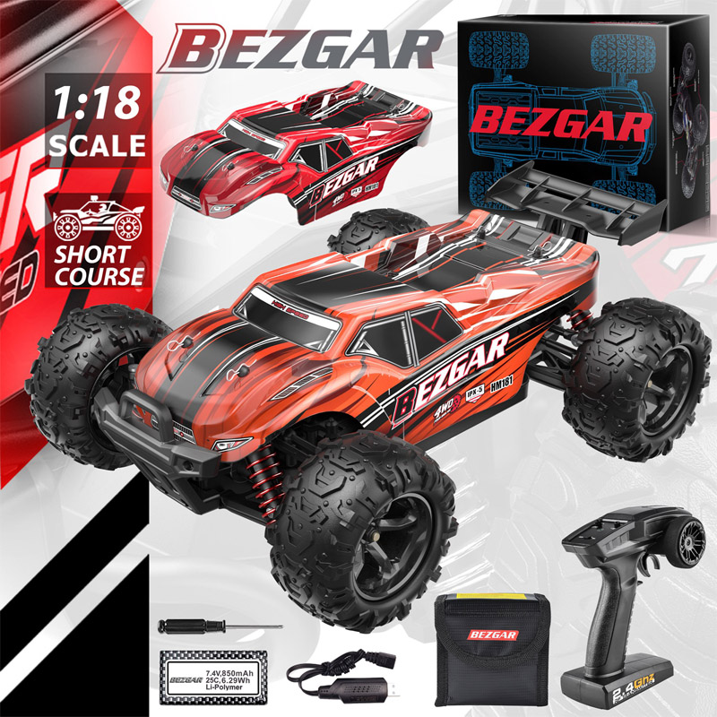 BEZGAR HM181 Hobby RC Car 118 AllTerrain 35Km/h OffRoad 4WD Remote