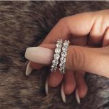 40 Styles Promise ring Real White Gold Filled AAAAA Cz Stone Statement Party Wedding Band Rings for women Engagement Jewelry