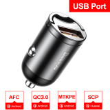 Baseus Quick Charge 4.0 3.0 USB C Car Charger For iPhone 12 11 X Pro Huawei Xiaomi Mobile Phone USBC Type C PD 3.0 Fast Charging