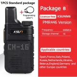 KSUN X-M6 Mini Two Way Radio FRS PMR 446 Walkie Talkie Profesional Portable Small Radios Comunicador Transceiver Station 1or 2