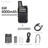 RUYAGE Q2 Mini Walkie Talkie Rechargeable Walkie-Talkies 1 or 2 Pcs FRS PMR446 Long Range Portable Two-way Radio For Hunting
