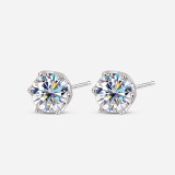 OEVAS Real 0.5-1 Carat D Color Moissanite Stud Earrings For Women Top Quality 100% 925 Sterling Silver Sparkling Wedding Jewelry
