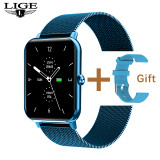 LIGE New Smart Watch Men Full Touch Screen Sport Fitness Watch IP67 Waterproof Bluetooth For Android ios 2021 Smartwatch Men+box