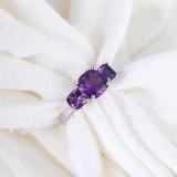 GZ ZONGFA New Design Custom Fashion Natural Gemstone Amethyst 925 Sterling Sliver Ring Wholesale Jewelry For Women