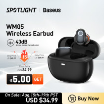 Baseus Bowie WM05 ANC Wireless Earphone Hybrid 43dB TWS Earbuds 4-mics Noise Cancellation Earphone Bluetooth 5.2 HiFi Headphone
