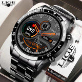 LIGE New BW0189 PRO Smart Watch Men Bluetooth Call Watch IP67 Waterproof Sports Fitness Watch For Android IOS Men Smart Watch