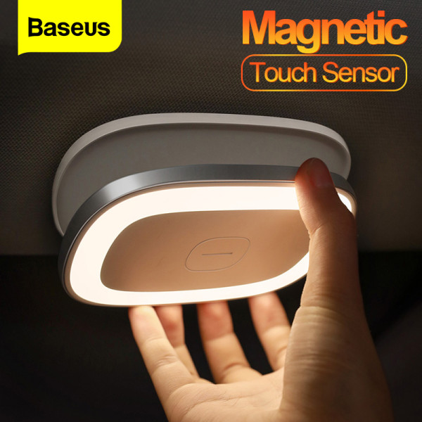Baseus Magnetic Car Reading Light Rechargeable LED Interior Lamp Wireless Touch Sensor Night Light Ceiling Lamp Car Accessories