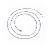 GZ ZONGFA Pure 925 Silver Chain Necklace Link Necklace For Women Fashion Jewelry 45cm 47cm 55cm Long