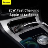 Baseus 120W Car Phone Charger Quick Charge QC 4.0 3.0 USB Type C Expand Charger Adapter For Cigarette Lighter Socket Splitter