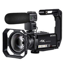 Video Camcorder 4K Vlogging Camera Ordro AC7 10X Optical Zoom Full HD Camaras Filmadora for YouTube Blogger Filming