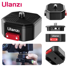 Ulanzi Claw Quick Release Plate Clamp DSLR Gopro Action Camera Tripod Adapter Mount Plate Board Shoulder Strap Clamp Adapter
