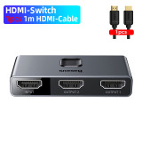 Baseus 4K HD Switch HDMI-compatible Adapter for Xiaomi Mi Box HD Switcher 1x2/2x1 for PS4/3 TV Box Switch 4K HD Switch