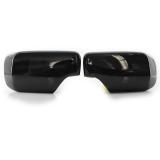 Rearview Mirror Cover Cap Carbon Fiber / Black For BMW E46 E39 4door 325i 330i 525i 530i 540i 1998 1999 2000 2001 2002-2005