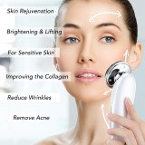 Beauty Device 7 in 1 Face Lifting Machine  Facial Massager  Light Therapy EMS Microcurrent Face Cleanser  Korean Skin Care Eye