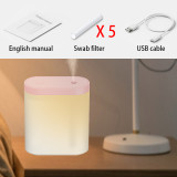 New Mini Air Humidifier USB Aroma Essential Oil Diffuser 280ML Portable Humidificador for Home Car Office with LED Night Lamp