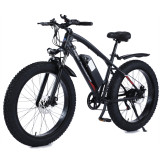 26 Inch Bicycle 48V Electric Bike 350W 4.0 Fat Tire 500W Electric Bicycle Men's Mountain Bike 750W Snow Ebike Lithium Battery