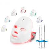 Led Face Masks Light Therapy 7 Color Photon Red Light Therapy Facial radiofrequency Skin Rejuvenation Mask Face Care USB Charge