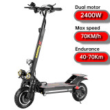 ADULT ELECTR SCOOTER  2400W Fold E Scooter 48V Double Moto Powerful Electric Scooter Off-Road SPEED 60km/h 10 Inch