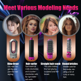 Electric Hair Dryer New 5 In 1 Electric Negative Ion Straightener Comb Blow Dryer Curling Wand Detachable Brush Kit