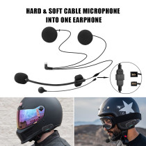 T-MAX COLO T-COMVB/SC Hard Wire Earphone & Speaker for Motorcycle Open/Half Face Helmet Bluetooth Intercom Headset