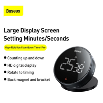 Baseus Magnetic Countdown Alarm Clock Kitchen Rotating Timer Manual Digital Timer Cooking Shower Study Stopwatch Alarm