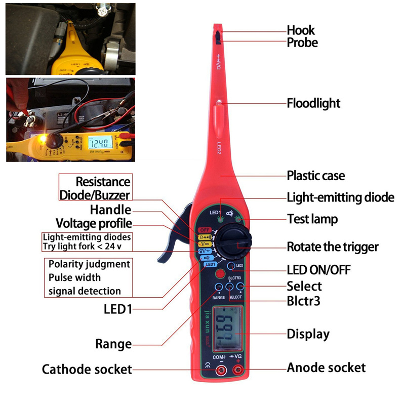 Automobile Circuit Detector MS8211 Line Fault Maintenance Tool Test