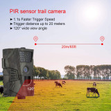 Trail Camera 12MP 1080P Wildlife Scouting Hunting Camera Night Vision Wildlife Trap Game Digital Surveillance Waterproof IP65