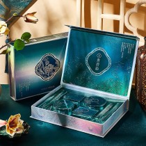 Rosemary Green Lotus Rhyme Chinese Style Cosmetics Set Box Makeup Eight-Piece Set for Christmas Gift  Makeup Kit for Birthday