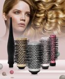 Professional Round Nano Blowing Hair Ceramic Barrel Brush With Replaceable Handle Ionic Hair Round Comb 4 Sizes+4 Hair Claws