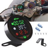 Multi-function 5 IN 1 Motorcycle Water Temperature Meter with Voltage Meter Volt Gauge Display Clock Time Display Stopwatch